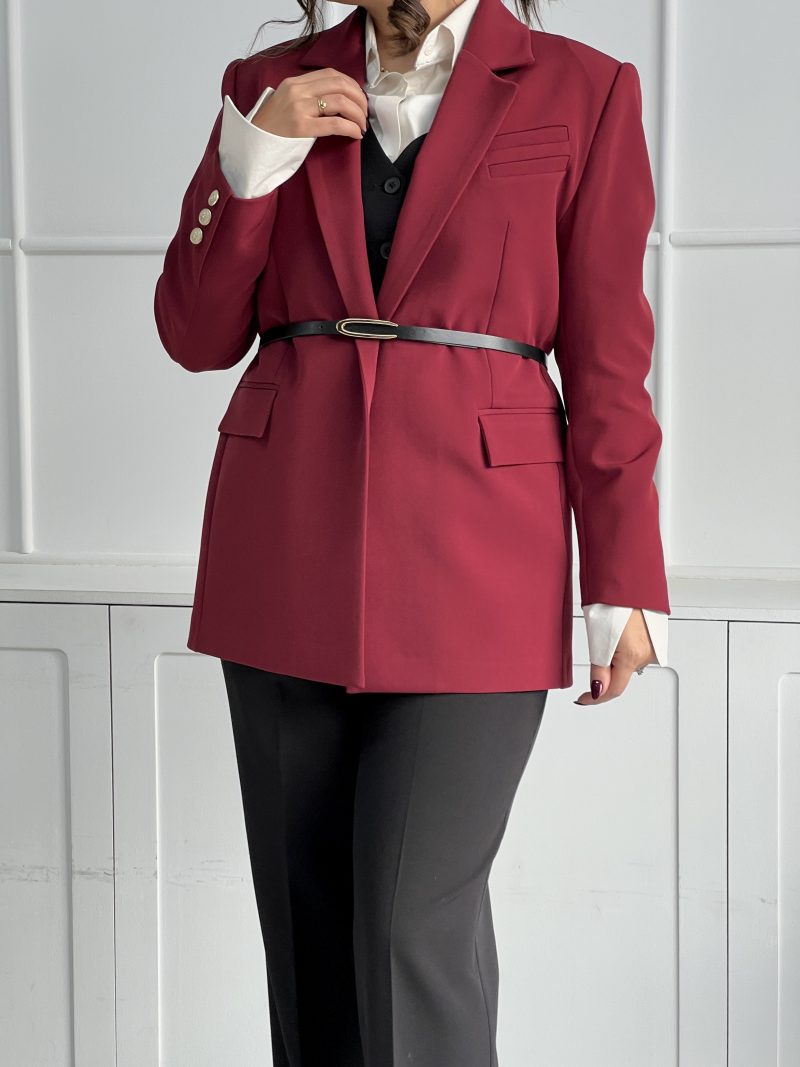 کت زنانه scarlett با کمربند - Image 8