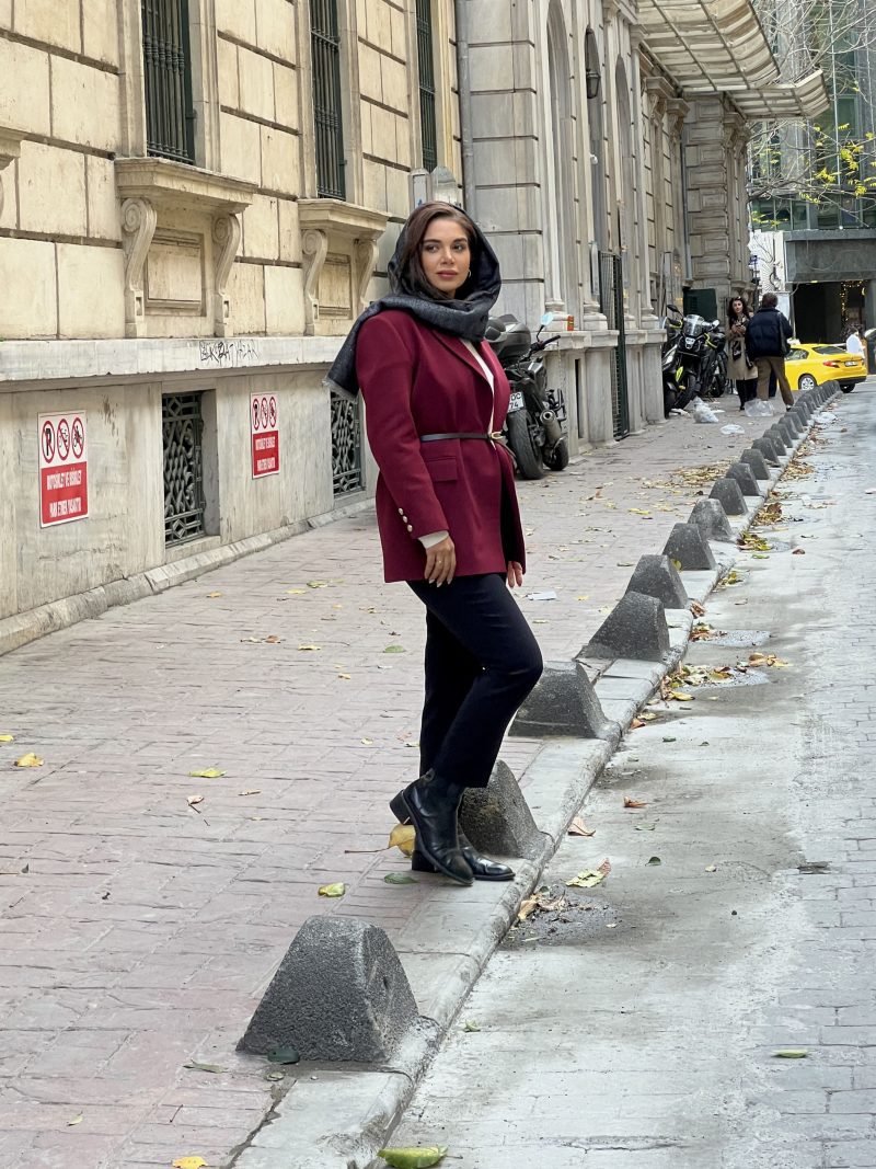 کت زنانه scarlett با کمربند - Image 2