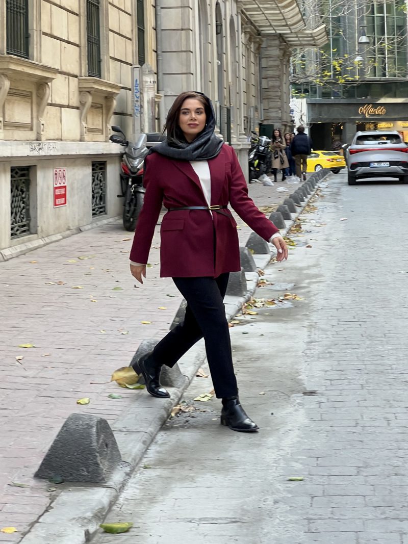 کت زنانه scarlett با کمربند - Image 3