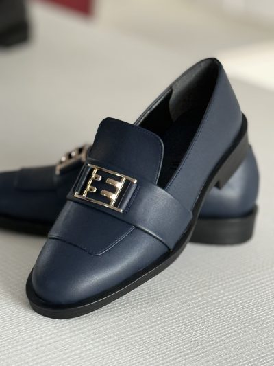 کفش زنانه (لوفر) classic shoes  | زنیر - سورمه ای, 40