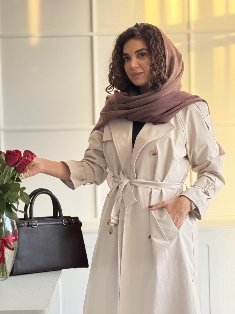 ترنچ کت زنانه long rainy - Image 10