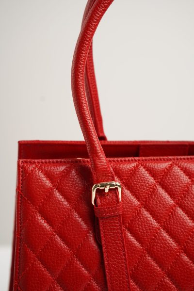 کیف زنانه چرم طبیعی permium BAG | زنیر - قرمز