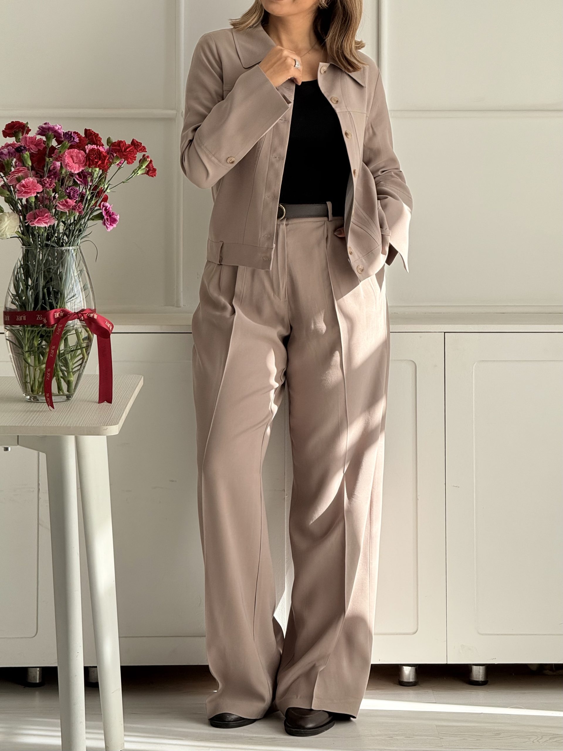 ست کراپ کت و شلوار زنانه Light - Image 13