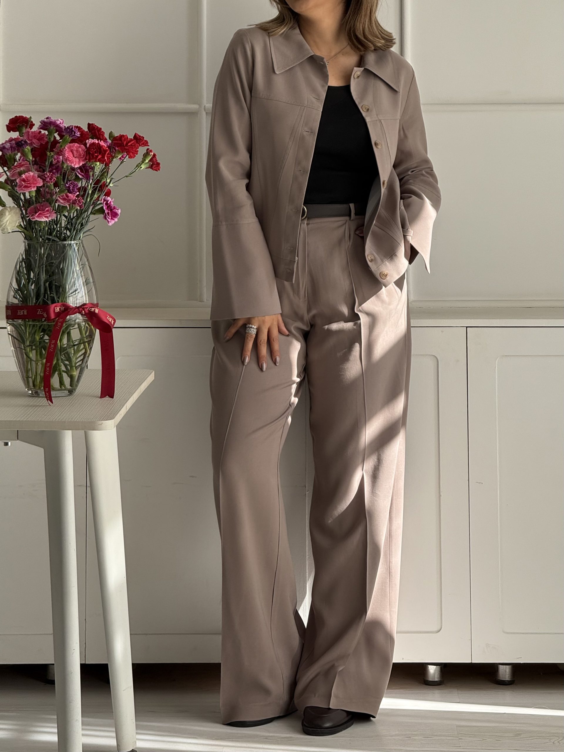 ست کراپ کت و شلوار زنانه Light - Image 12