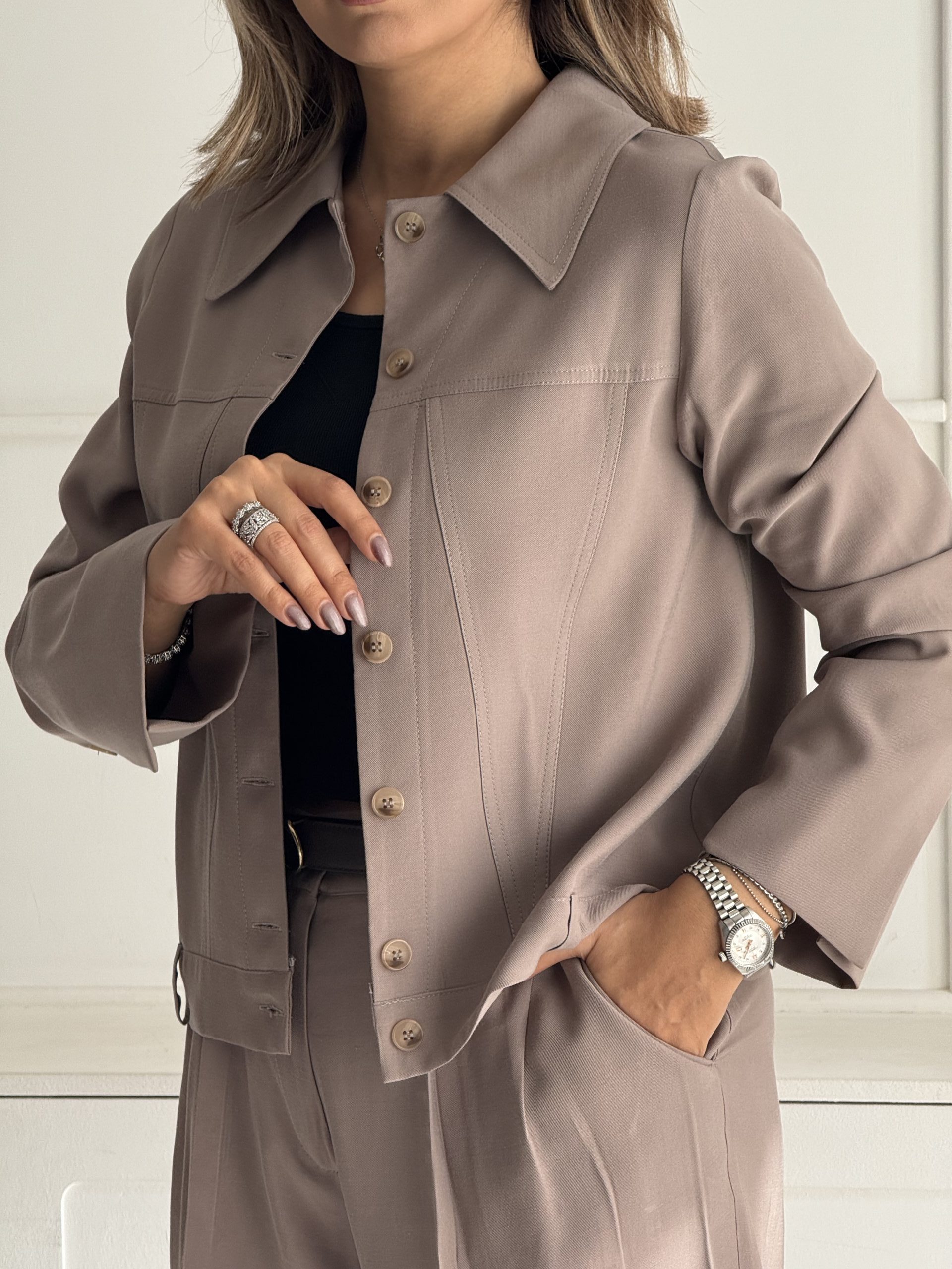 ست کراپ کت و شلوار زنانه Light - Image 14