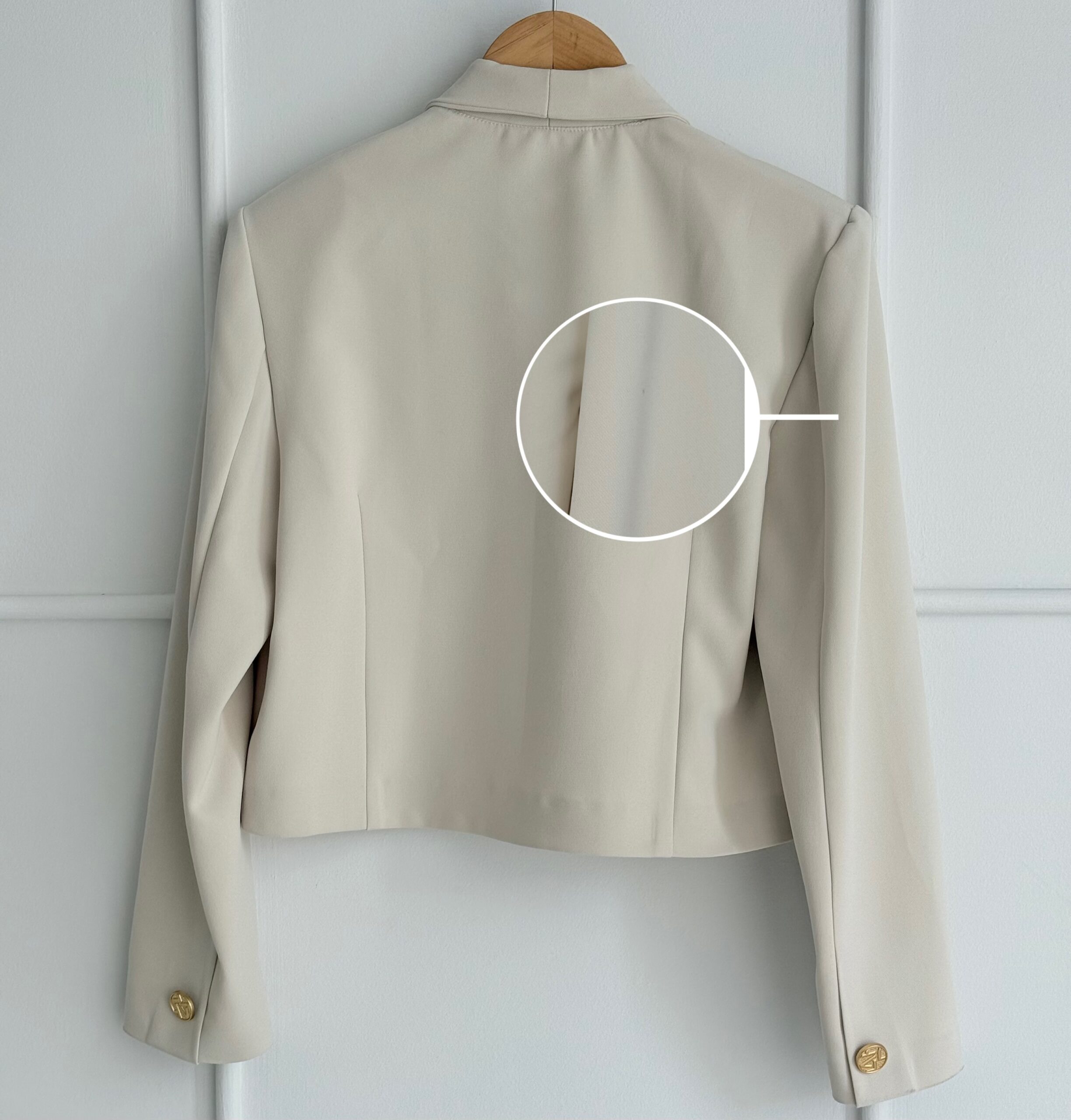 کراپ کت زنانه balleria کرم استخونی کد051 | Outlet collection - تصویر 8